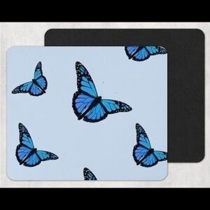 BLUE Butterfly Mouse Pad
